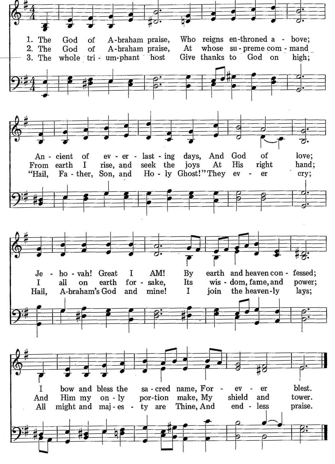 011 – The God of Abraham Praise sheet music